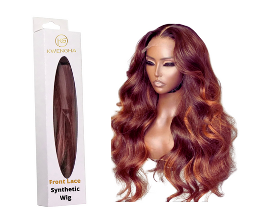 Front Lace Wavy Synthetic Wig - 26"