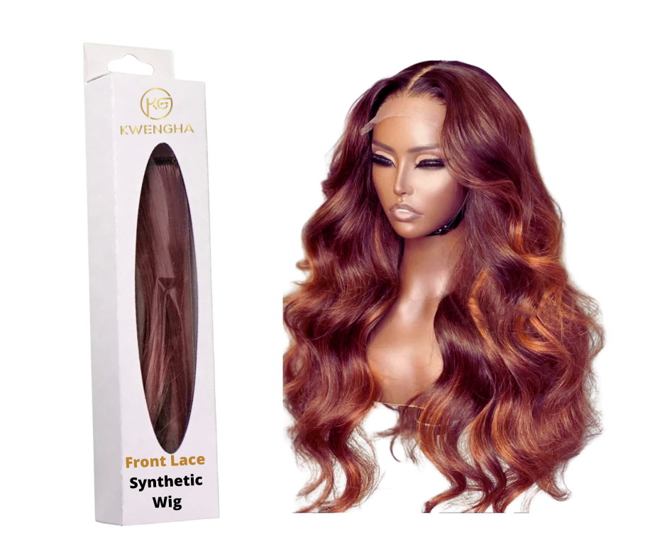 Front Lace Wavy Synthetic Wig - 26"